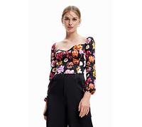 Desigual Women's Body_VENEZE-Lacroix 2000 Bodysuit, Black, L