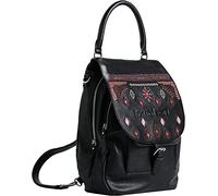 Desigual Women's Bols_regasita Ankara Pu Backpack Medium, Black, U
