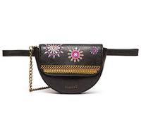 Desigual Women's Brown Rino Ada Nyon Mandala Design Bum Bag with Chain Strap for Shoulder