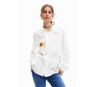 Desigual Women's Cam_Sweet Hamburgo Shirt, White, XL