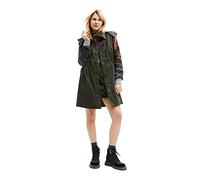 Desigual Women's CHAQ_Jorja, 4092 KAKI Coat, Green, X-Small