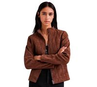 Desigual Womens CHAQ_MAR Faux Leather Jacket, Brown, M
