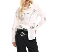 Desigual Women's Collection Long Sleeve Shirt, White, M