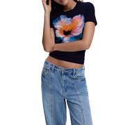 Desigual Women's Collection Short Sleeve T-Shirt, Blue, M