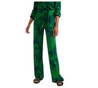 Desigual Women's Danubio Green Knitted Trousers XS