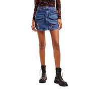 Desigual Women's FAL_Carry Skirt, Blue, M