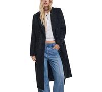 Desigual Womens Floral Pattern Long Coat - Black - Size X-Small