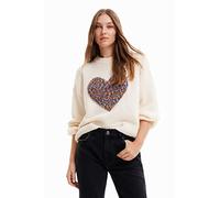 Desigual Women's JERS_Cory 1000 White Sweater, L