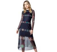 Desigual Women's Kingston Tulle Layer Midi Dress XS