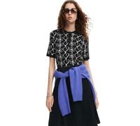 Desigual Women's Knit Short Sleeve T-Shirt, Black, X-Small