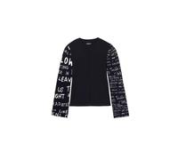 Desigual Women's Knit T-Shirt Long Sleeve, Black, S