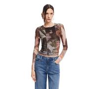 Desigual Women's Knit T-Shirt Long Sleeve, Yellow, XL