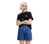 Desigual Women's Knit T-Shirt Short Sleeve, Black, XX-Large