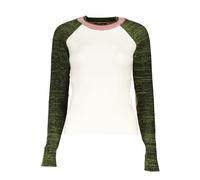 Desigual Womens Knitted Sweater Raglan Sleeves - Ivory Nylon - Size X-Large