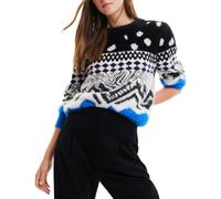 Desigual WoMens Knitwear In Black/Blue - Size 2XL
