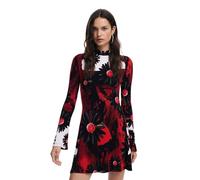 Desigual Women's Long Sleeve Knit Dress, Red, M