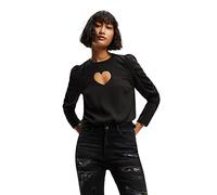 Desigual Women's Long Sleeve Blouse T-Shirt, Black, L