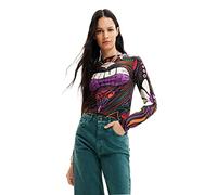 Desigual Women's Long-Sleeved T-Shirt, Black, L