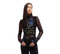 Desigual Women's Long-Sleeved T-Shirt, Black, X-Small