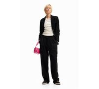 Desigual Women's Pant_Mineral-Lacroix, Black, Large