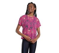 Desigual Women's Pink Devore Studio Floral Organic Sheer Activewear Tshirt S