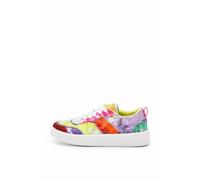 Desigual WoMens Printed Sneakers with Laces in Multicolor - Multicolour - Size EU 36