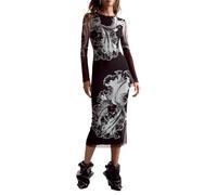 Desigual Women's Reims Slacroix Dress, Black/White, M