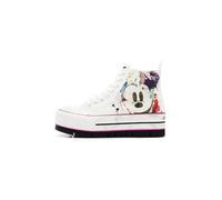 Desigual Sneaker Boot Mickey Arty High Top Platform Sneaker 23SSKA46 White