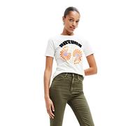 Desigual Women's Short Sleeve T-Shirt, White, S