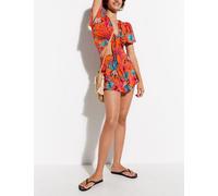 Desigual Women's Shorts Floral Red Flare 22SWMW15