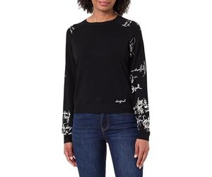 Desigual Women's Sweater Collection, Black, XL
