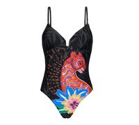 Desigual Women's Swim_panter One Piece Swimsuit, Black, S