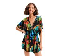 Desigual Women's Swim_top Tropical Party Bikini, Black, L