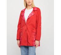 Desigual Womens Trench Coat Floral Red Size 38 M 19SWEWXI