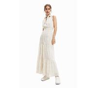 Desigual Long Dress VEST_MOON in Beige EU L