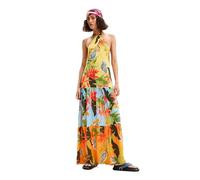 Desigual Women's Vestido Maxi Halter Tropical, Material Finishes, S