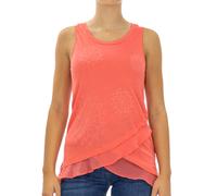 Desigual Womens wide round neck tank top 73T2EX1 - Pink - Size Large
