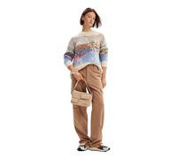 Desigual Women's Woman Flat Knit Thick Gauge Pullover Sweater, Material finishes, M