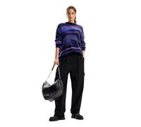 Desigual Women's Woman Flat Knit Thick Gauge Pullover Sweater Red