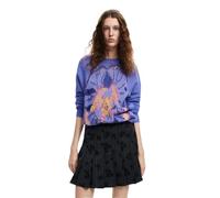 Desigual Women's Woman Flat Knit Thick Gauge Pullover Sweater, red, L
