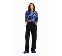 Desigual Women's Woman Flat Knit Thin Gauge Pullover Sweater, Material finishes, M