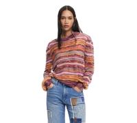 Desigual Women's Woman Flat Knit Thin Gauge Pullover Sweater, red, L