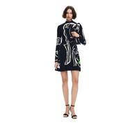 Desigual Women's Woman Knit Dress Long Sleeve, Black, XX-Large
