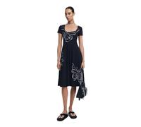 Desigual Women's Woman Knit Dress Short Sleeve, Black, L