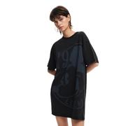 Desigual Women's Woman Knit Dress Short Sleeve, Black, M