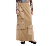 Desigual Women's Woman Knit Skirt Long, Brown, L