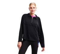 Desigual Women's Woman Knit Sweat Long Sleeve Polo Sweater, Black, Small