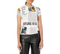 Desigual Women's Woman Knit T-Shirt Short Sleeve, White, M