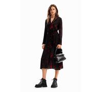 Desigual Women's Woman Woven Dress Long Sleeve Black