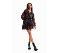 Desigual Women's Woman Woven Dress Long Sleeve, Black, L